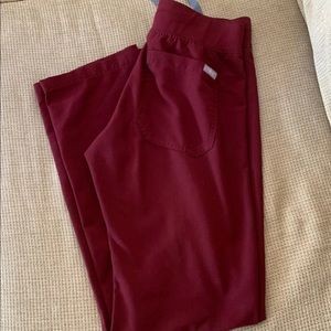 Figs Burgundy Livingston Pants XXS
